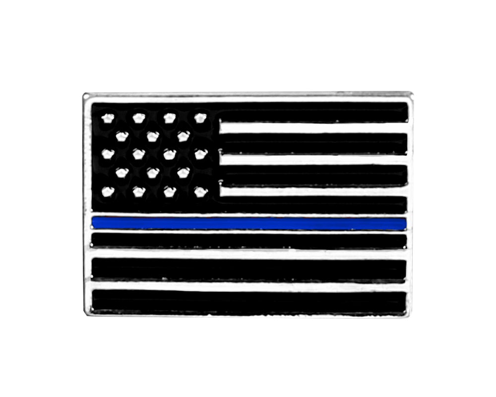 25 Blue Line Flag Police Support Pins - Fundraising For A Cause