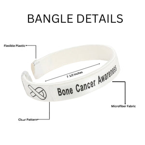 25 Bone Cancer Awareness Bangle Bracelets - Fundraising For A Cause