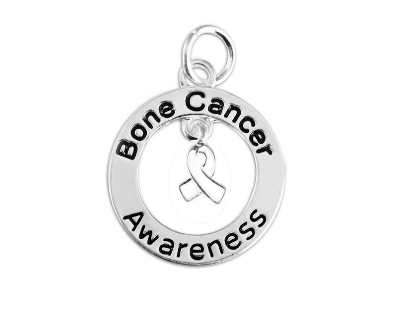 25 Bone Cancer Awareness Circle Charms - Fundraising For A Cause