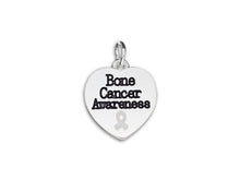 Load image into Gallery viewer, 25 Bone Cancer Awareness Heart Charm - Fundraising For A Cause