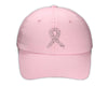 25 Breast Cancer Crystal Ribbon Baseball Hats - Fundraising For A Cause
