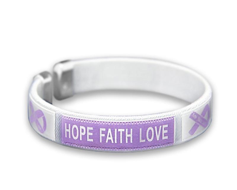 25 Child Lavender Ribbon Bangle Bracelets - Fundraising For A Cause