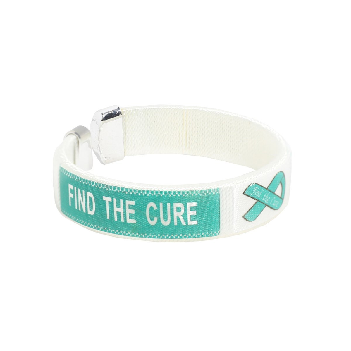 25 Child Size Teal Ribbon Cure Bangle Bracelets - Fundraising For A Cause