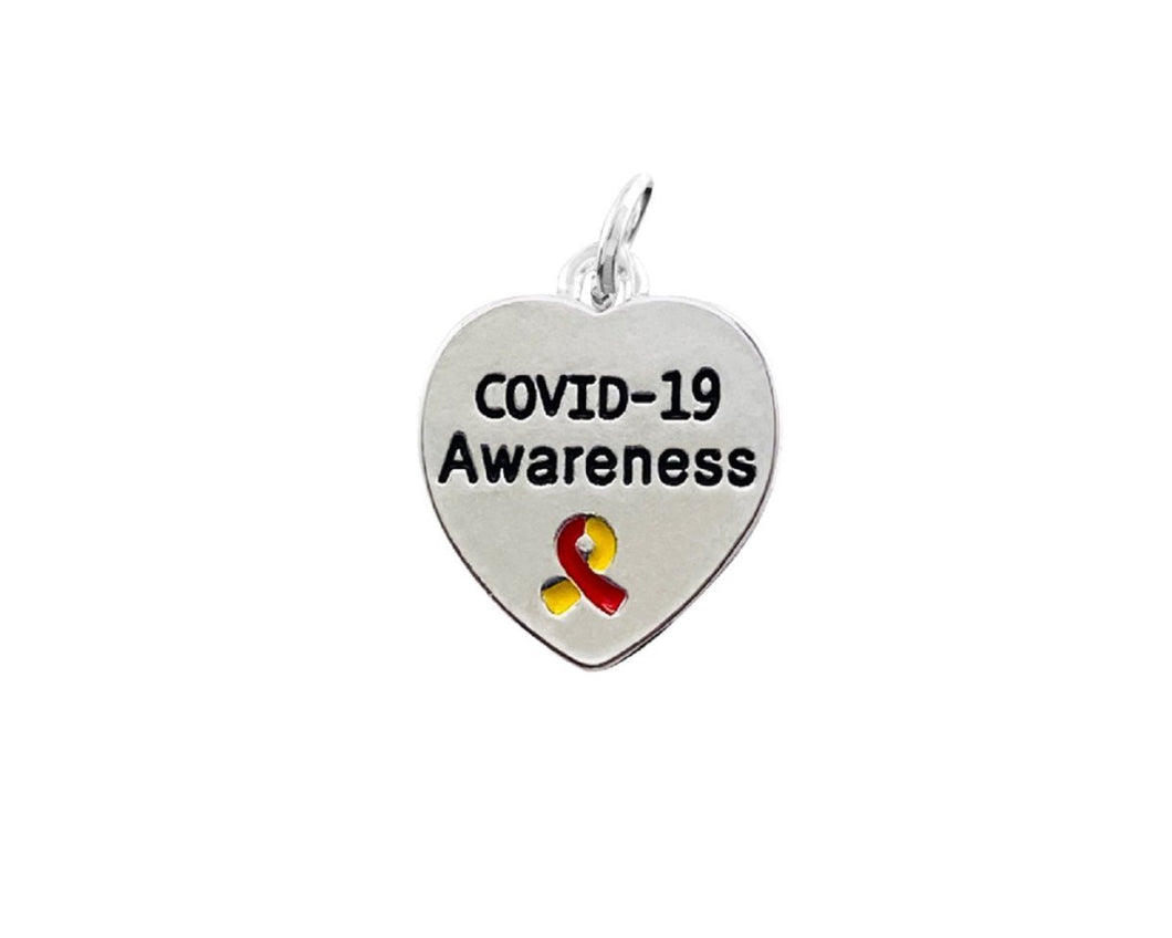 25 Coronavirus Disease (COVID - 19) Awareness Heart Charms - Fundraising For A Cause