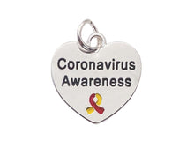 Load image into Gallery viewer, 25 Coronavirus Disease (COVID - 19) Awareness Heart Charms - Fundraising For A Cause