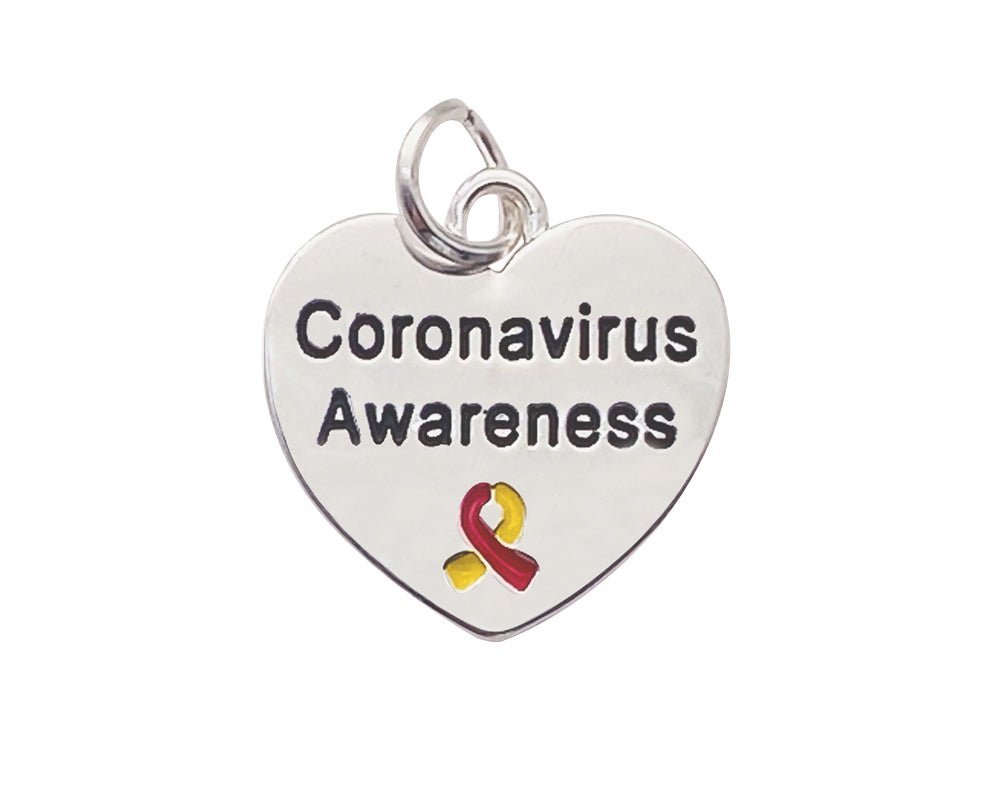 25 Coronavirus Disease (COVID - 19) Awareness Heart Charms - Fundraising For A Cause