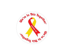 Load image into Gallery viewer, 25 Coronavirus Disease (COVID - 19) Button Pins - We&#39;re In This Together - Fundraising For A Cause