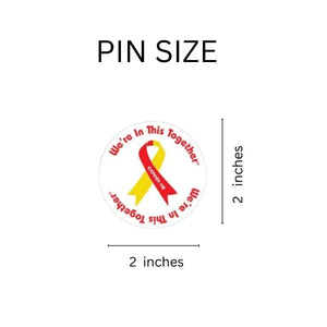 25 Coronavirus Disease (COVID - 19) Button Pins - We're In This Together - Fundraising For A Cause