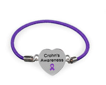 Load image into Gallery viewer, 25 Crohn&#39;s Disease Awareness Heart Stretch Bracelets - Fundraising For A Cause