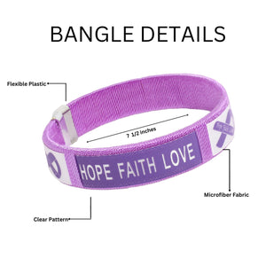 25 Crohn's Disease Awareness "Hope" Bangle Bracelets - Fundraising For A Cause