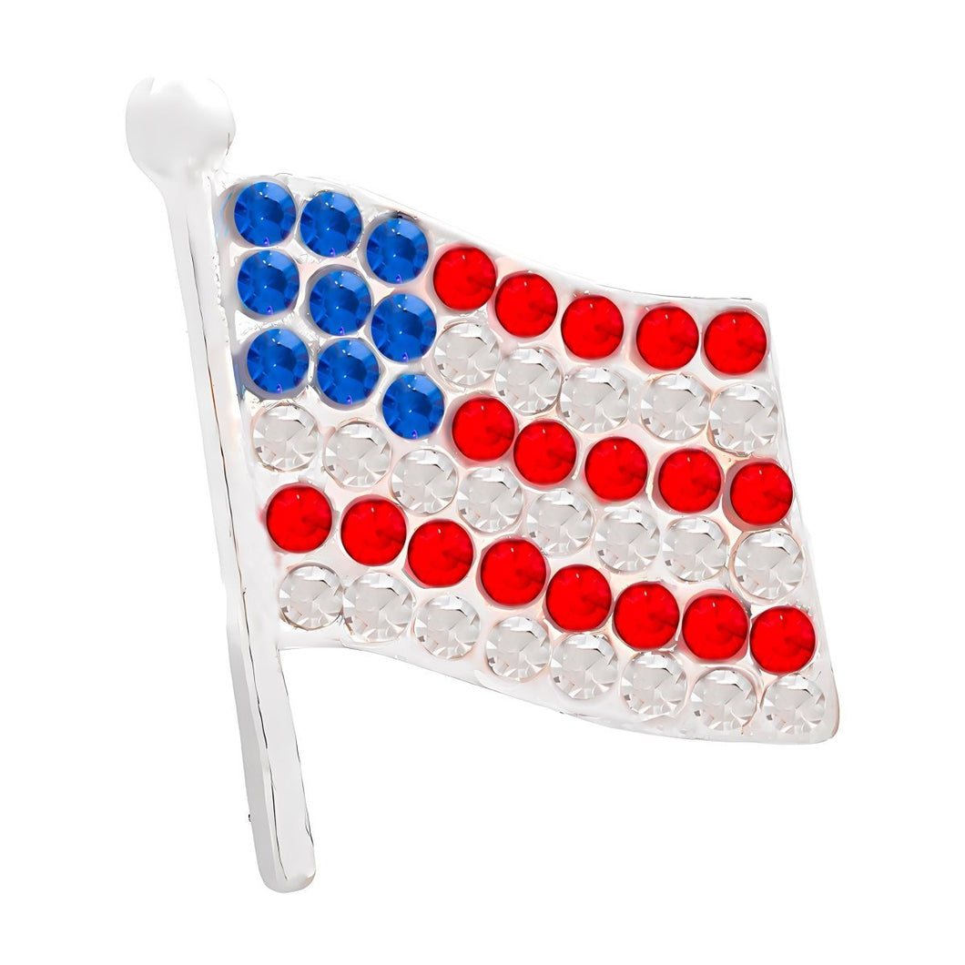 25 Crystal American Flag Pins - Fundraising For A Cause