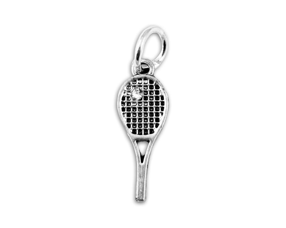 25 Crystal Tennis Racket Charms - Fundraising For A Cause