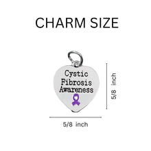 Load image into Gallery viewer, 25 Cystic Fibrosis Awareness Heart Stretch Bracelets - Fundraising For A Cause