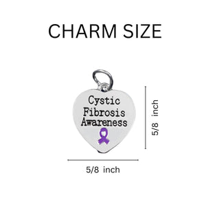 25 Cystic Fibrosis Awareness Heart Stretch Bracelets - Fundraising For A Cause