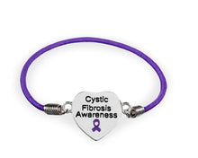 Load image into Gallery viewer, 25 Cystic Fibrosis Awareness Heart Stretch Bracelets - Fundraising For A Cause