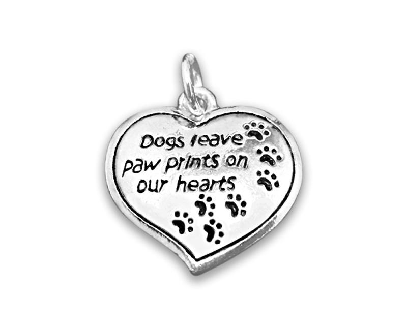 25 Dogs Leave Paw Prints Charms - Fundraising For A Cause