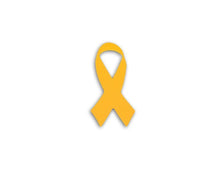 Load image into Gallery viewer, 25 Gold Childhood Cancer Ribbon Decals - Fundraising For A Cause