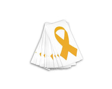 Load image into Gallery viewer, 25 Gold Childhood Cancer Ribbon Decals - Fundraising For A Cause