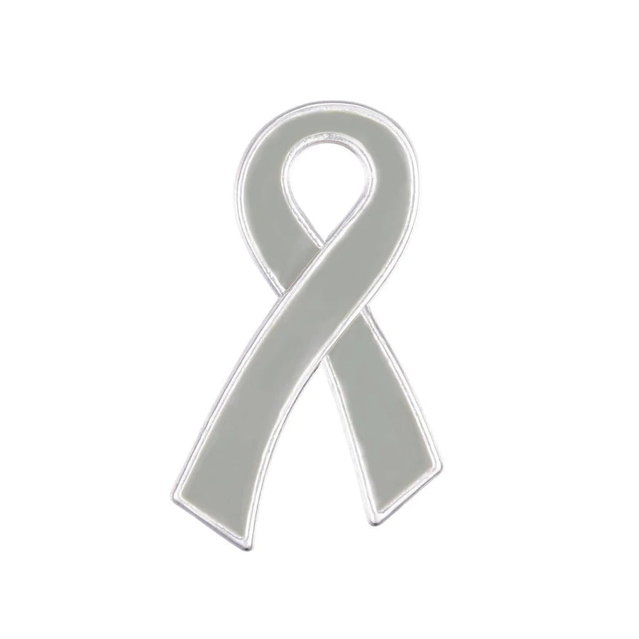 25 Gray Ribbon Awareness Pins (25 Pins) - Fundraising For A Cause