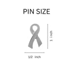 25 Gray Ribbon Awareness Pins (25 Pins) - Fundraising For A Cause