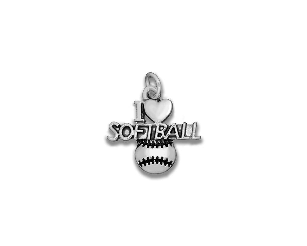 25 I Love Softball Charms - Fundraising For A Cause