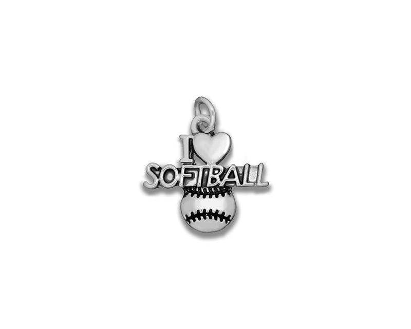 25 I Love Softball Charms - Fundraising For A Cause