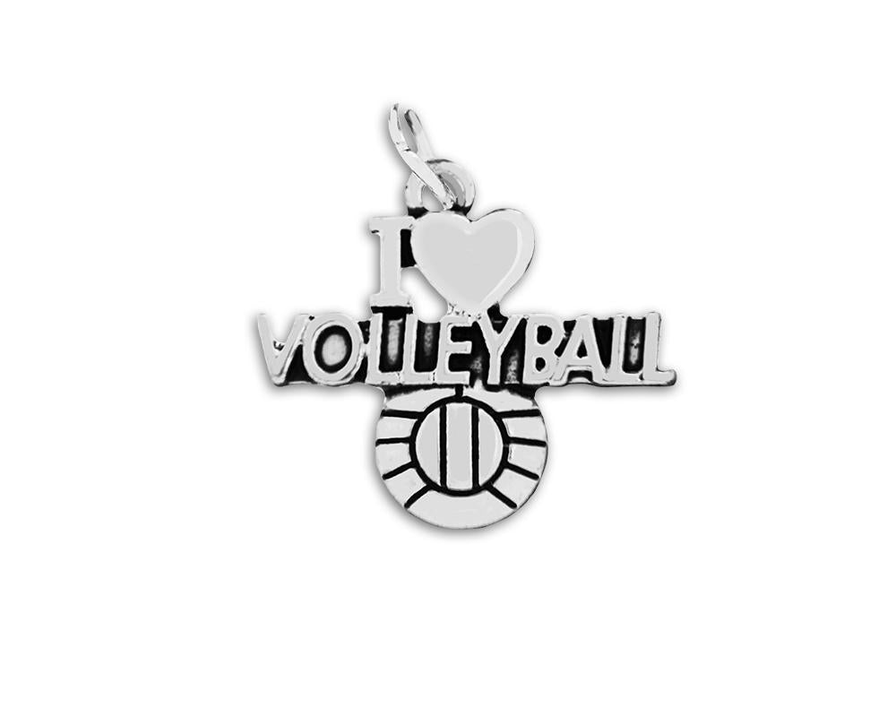 25 I Love Volleyball Charms - Fundraising For A Cause