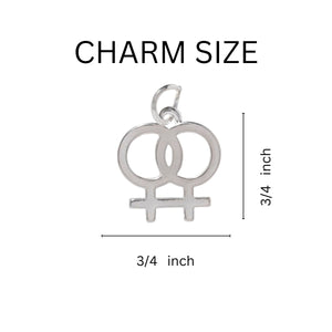 25 Lesbian Same Sex Female Symbol Charms - Fundraising For A Cause