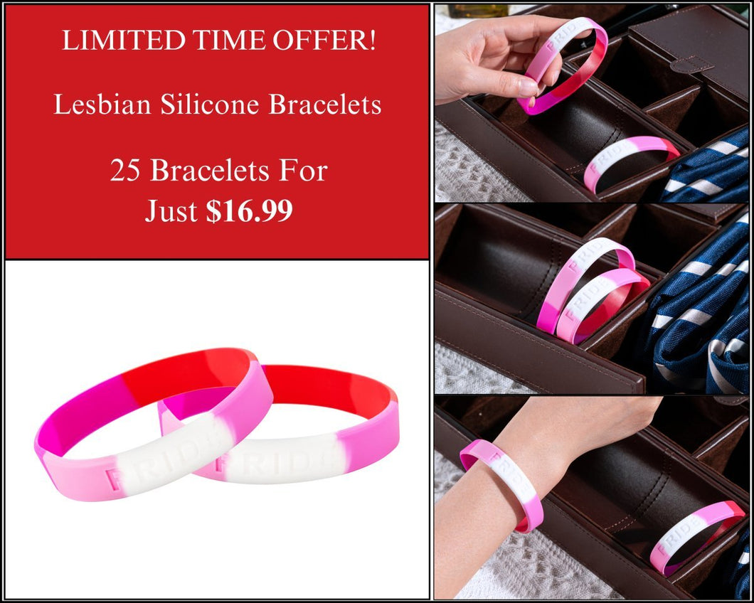 25 Lesbian Silicone Bracelets - Fundraising For A Cause