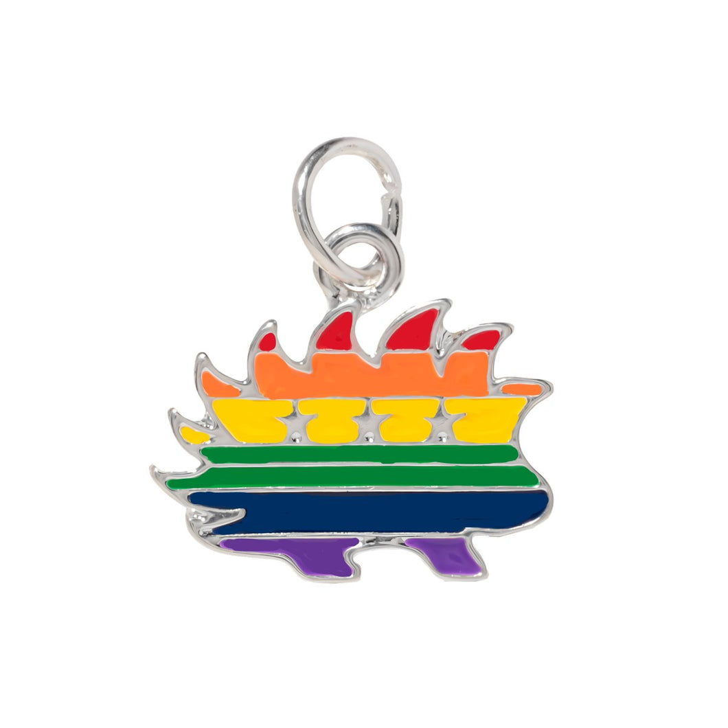 25 Libertarian Rainbow Porcupine Charms - Fundraising For A Cause