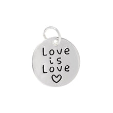 Load image into Gallery viewer, 25 Love Is Love Circle Gay Pride Charms - Fundraising For A Cause