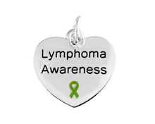 Load image into Gallery viewer, 25 Lymphoma Awareness Heart Charms - Fundraising For A Cause