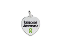 Load image into Gallery viewer, 25 Lymphoma Awareness Heart Charms - Fundraising For A Cause