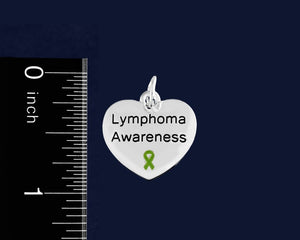 25 Lymphoma Awareness Heart Charms - Fundraising For A Cause