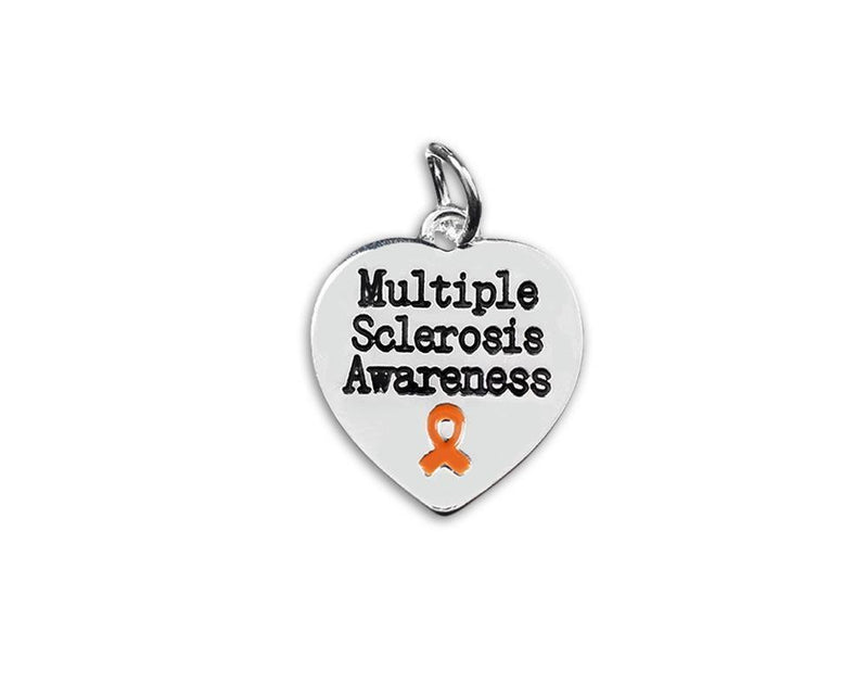 25 Multiple Sclerosis Awareness Heart Charms - Fundraising For A Cause