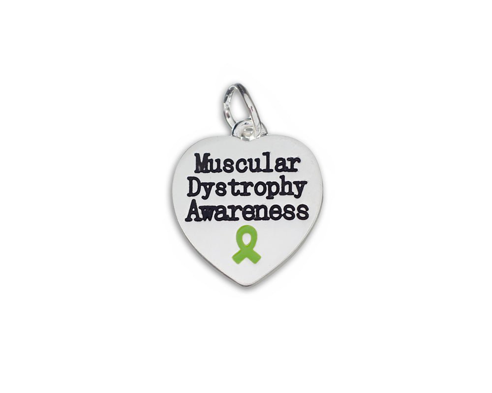 25 Muscular Dystrophy Awareness Heart Charms - Fundraising For A Cause