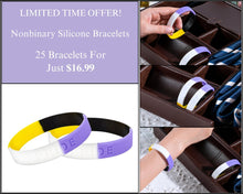 Load image into Gallery viewer, 25 Nonbinary Silicone Bracelets - $16.99 - Fundraising For A Cause