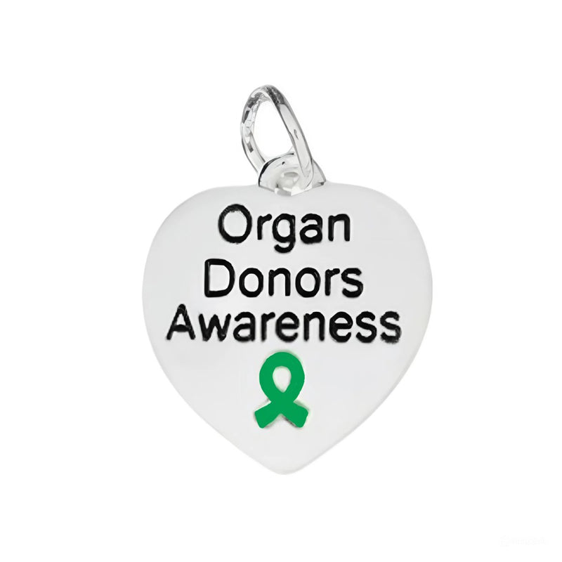 25 Organ Donors Awareness Heart Charms - Fundraising For A Cause