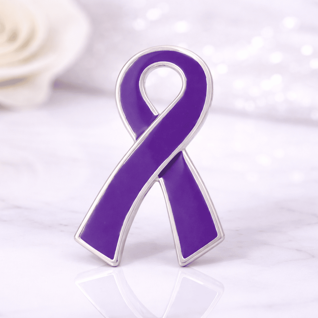 25 Pack Alzheimer's Ribbon Pins (25 Pins) - Fundraising For A Cause