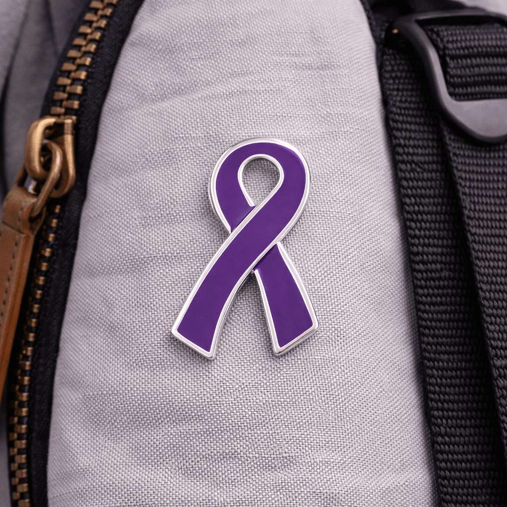 25 Pack Alzheimer's Ribbon Pins (25 Pins) - Fundraising For A Cause