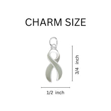 Load image into Gallery viewer, 25 Pack Brain Cancer Gray Ribbon Charms (25 Charms) - Fundraising For A Cause