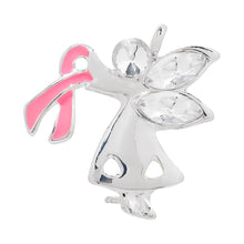 Load image into Gallery viewer, 25 Pack Breast Cancer Angel Pink Ribbon Pins - Fundraising For A Cause