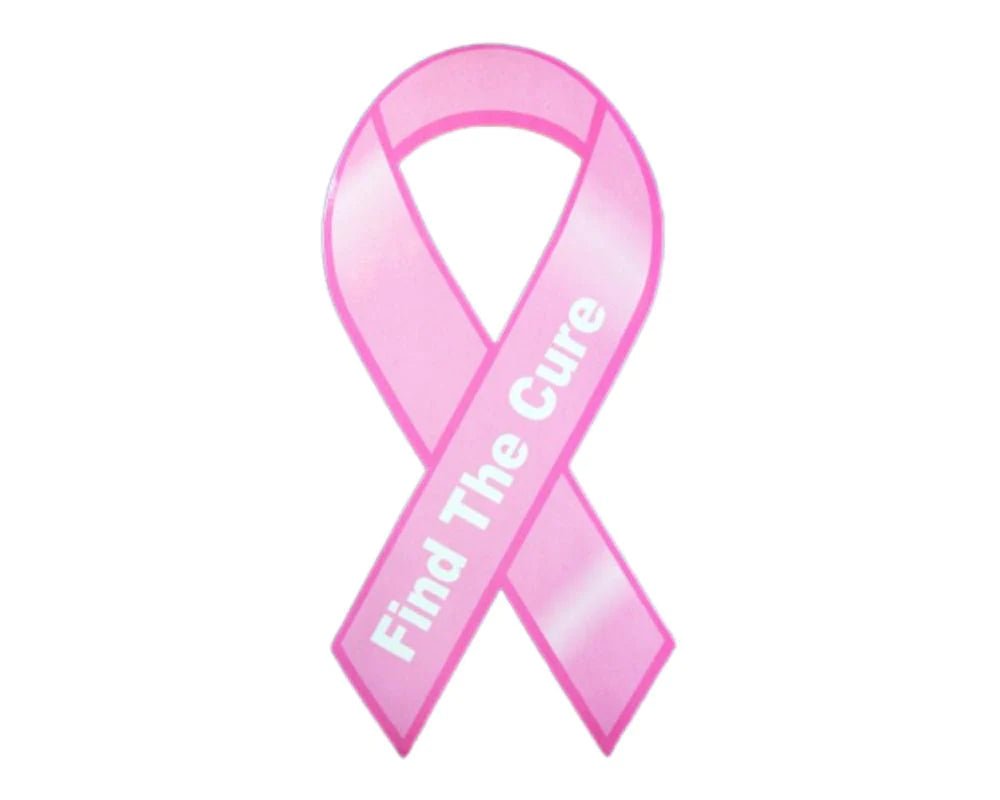 25 Pack Breast Cancer Find The Cure Ribbon Car Magnets - Fundraising For A Cause