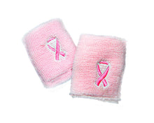 Load image into Gallery viewer, 25 Pack Breast Cancer Sport Sweat Wristbands - Fundraising For A Cause