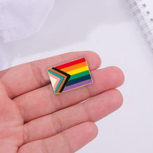 Load image into Gallery viewer, 25 Pack Daniel Quasar Progress Pride Flag Silicone Flag Pins (25 Pins) - Fundraising For A Cause