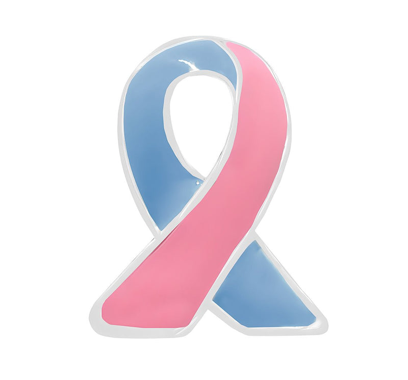 25 Pack Lapel Pink & Blue Ribbon Pins (25 Pins) - Fundraising For A Cause