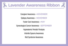 Load image into Gallery viewer, 25 Pack Large Lavender Ribbon Charms (25 Charms) - Fundraising For A Cause