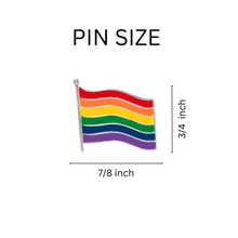 Load image into Gallery viewer, 25 Pack Large Rainbow Flag LGBTQ Pins - Fundraising For A Cause