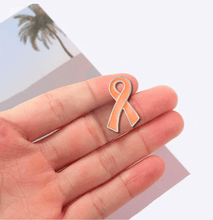 Load image into Gallery viewer, 25 Pack Large Uterine Cancer Ribbon Awareness Pins (25 Pins) - Fundraising For A Cause