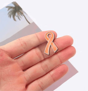 25 Pack Large Uterine Cancer Ribbon Awareness Pins (25 Pins) - Fundraising For A Cause